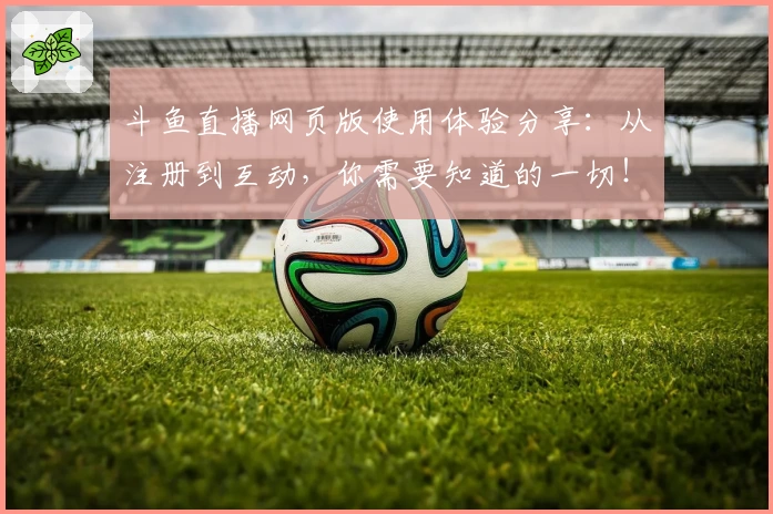 斗鱼直播网页版使用体验分享：从注册到互动，你需要知道的一切！